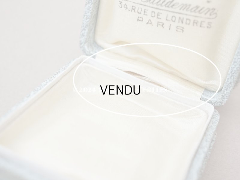 画像6: アンティーク ジュエリーボックス 金彩入り グレイッシュブルー