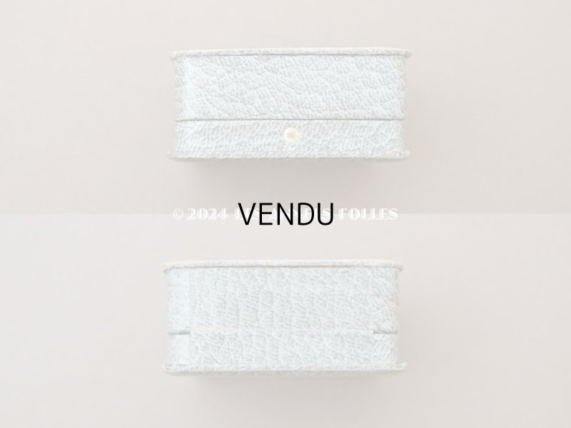 画像4: アンティーク ジュエリーボックス 金彩入り グレイッシュブルー