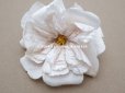 画像2: 19世紀末 アンティーク　薔薇の布花 パウダーピンク　クウォーターロゼット咲き (2)