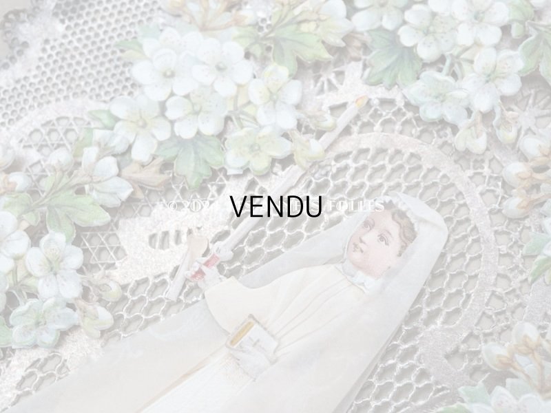 画像3: 1898年 アンティーク 初聖体の大きな立体カニヴェ 