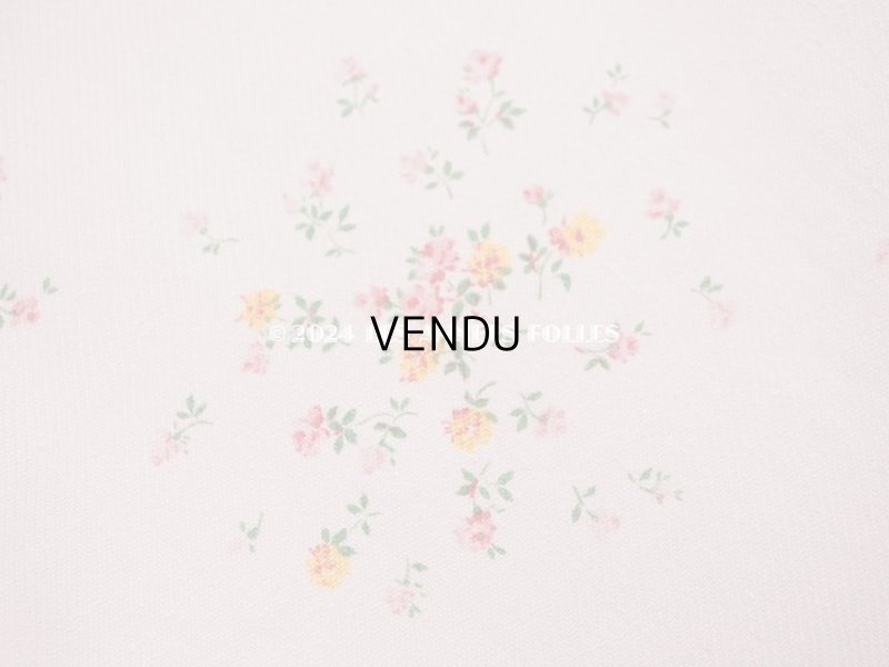 画像3: アンティーク  小花柄 コットン製ファブリック ベビーピンク　- BADIN & FILS -