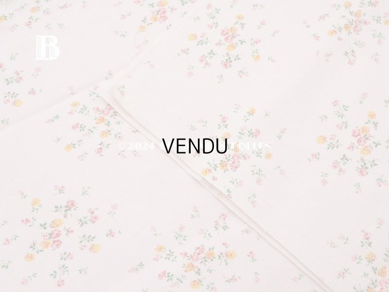 画像9: アンティーク  小花柄 コットン製ファブリック ベビーピンク　- BADIN & FILS -