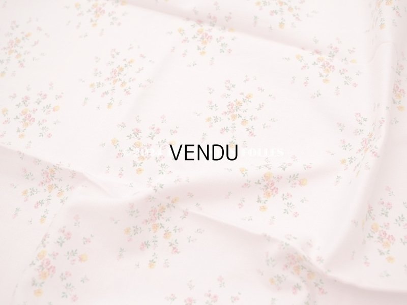 画像5: アンティーク  小花柄 コットン製ファブリック ベビーピンク　- BADIN & FILS -