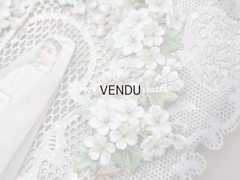 画像5: 1898年 アンティーク 初聖体の大きな立体カニヴェ 