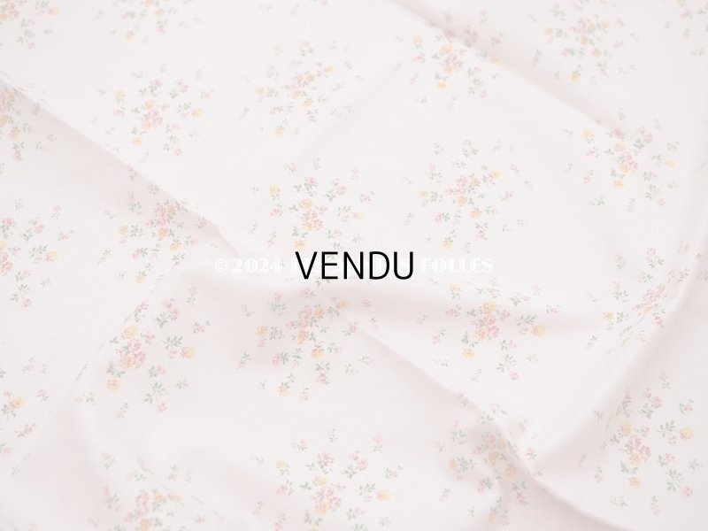 画像4: アンティーク  小花柄 コットン製ファブリック ベビーピンク　- BADIN & FILS -