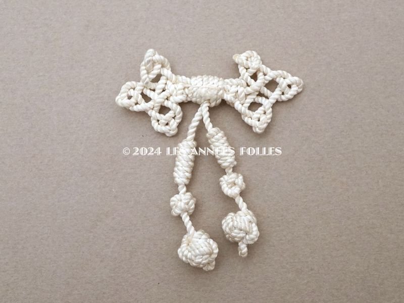 画像7: 1900年頃 アンティーク リボンのモチーフ パスマントリー