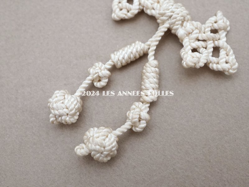 画像4: 1900年頃 アンティーク リボンのモチーフ パスマントリー