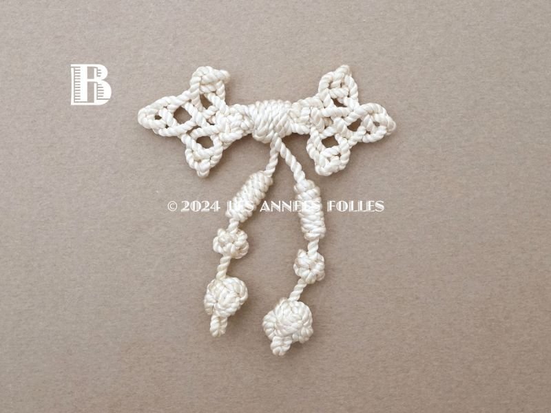 画像6: 1900年頃 アンティーク リボンのモチーフ パスマントリー