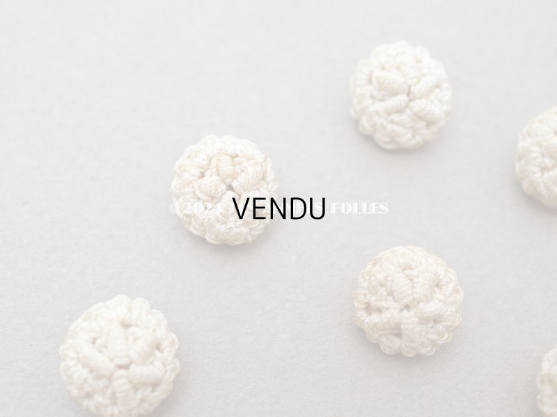 画像4: 1900年頃 アンティーク　花モチーフ コットンクロシェのボタン　10ピースのセット　11mm 