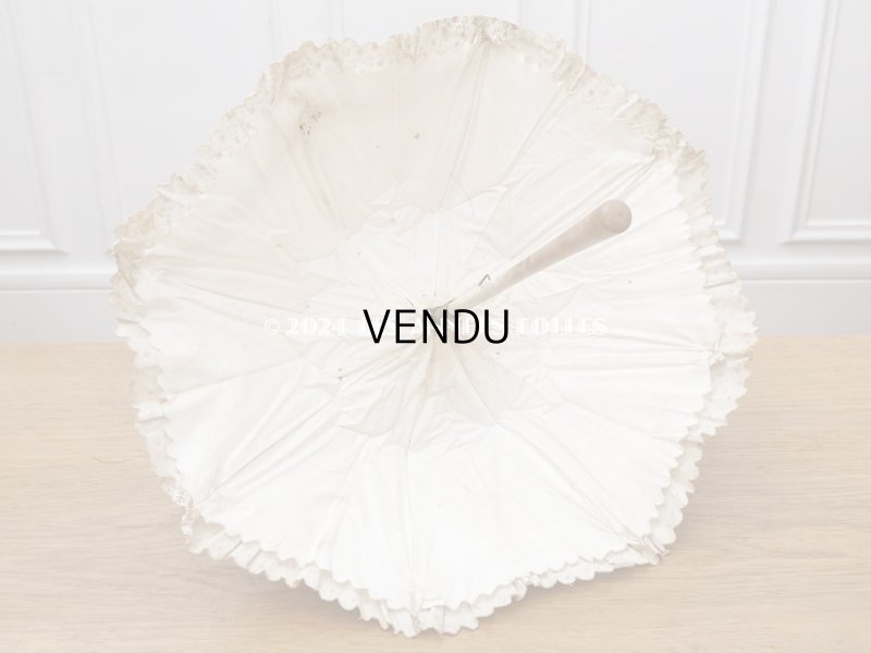 画像13: 1900年頃 アンティーク 子供用 日傘　小さな薔薇模様