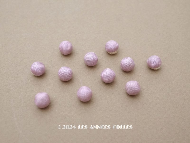 画像1: アンティーク ドール用 8mm くるみボタン ラヴェンダー 11ピース