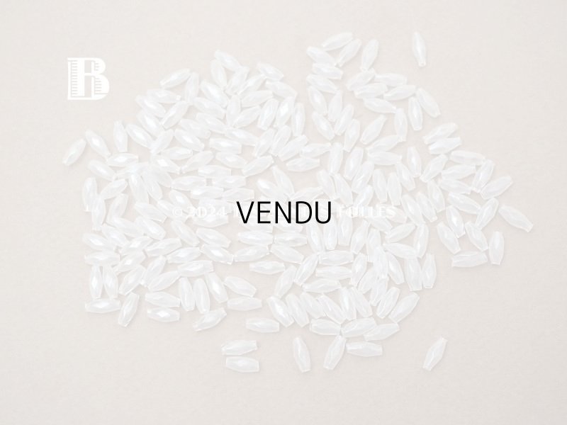 画像5: アンティーク スフレビーズ カット入り　半透明 4×9mm 吹きガラス製ビーズ 