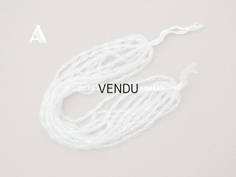 画像3: アンティーク スフレビーズ カット入り　半透明 4×9mm 吹きガラス製ビーズ 