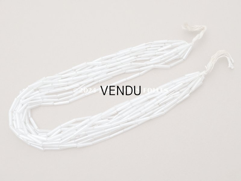 画像3: アンティーク スフレビーズ  透明 シャンデリアのクリスタルカラー 3×14mm  約230~320ピース　ライン入り 吹きガラス製ビーズ