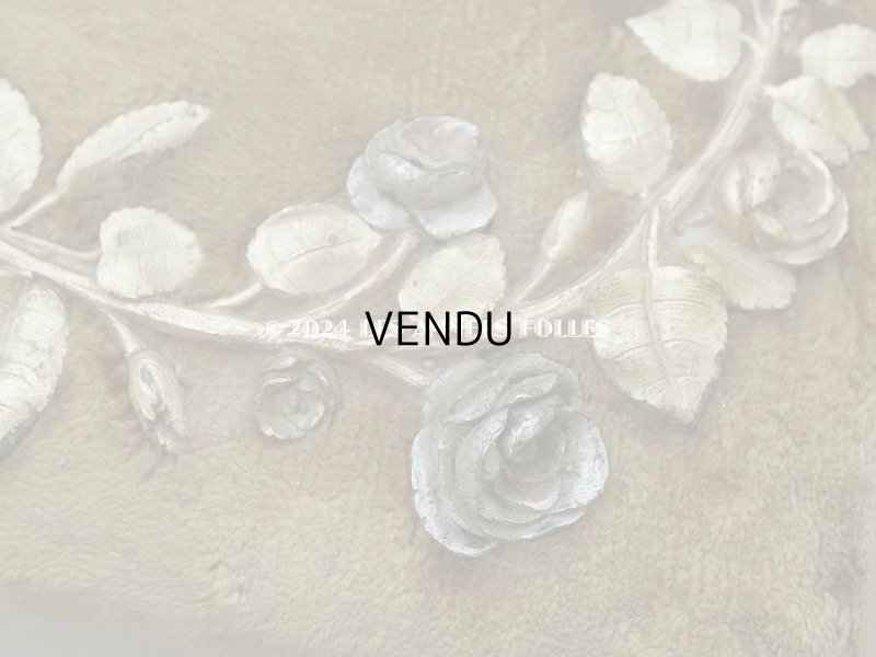 画像6: 19世紀末 アンティーク 裁縫箱&ジュエリーボックス　カーキ ベルベット＆シルククッション