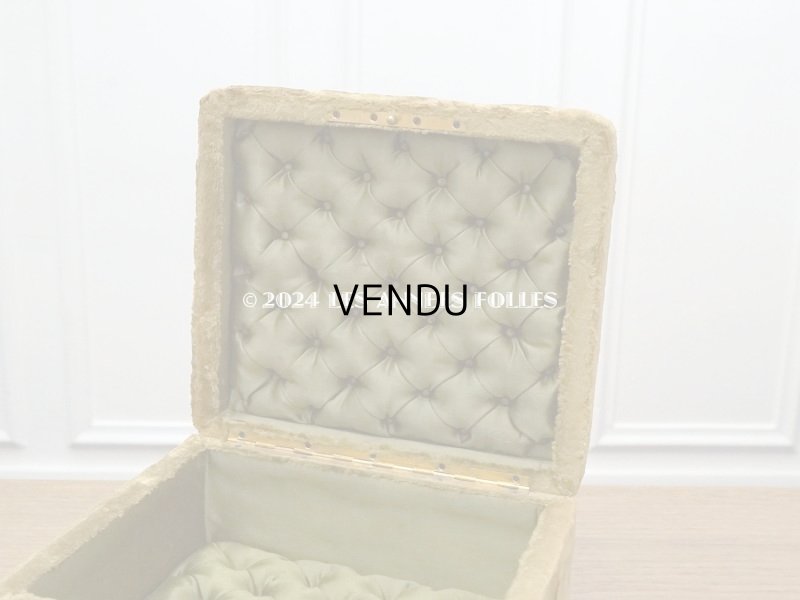 画像9: 19世紀末 アンティーク 裁縫箱&ジュエリーボックス　カーキ ベルベット＆シルククッション