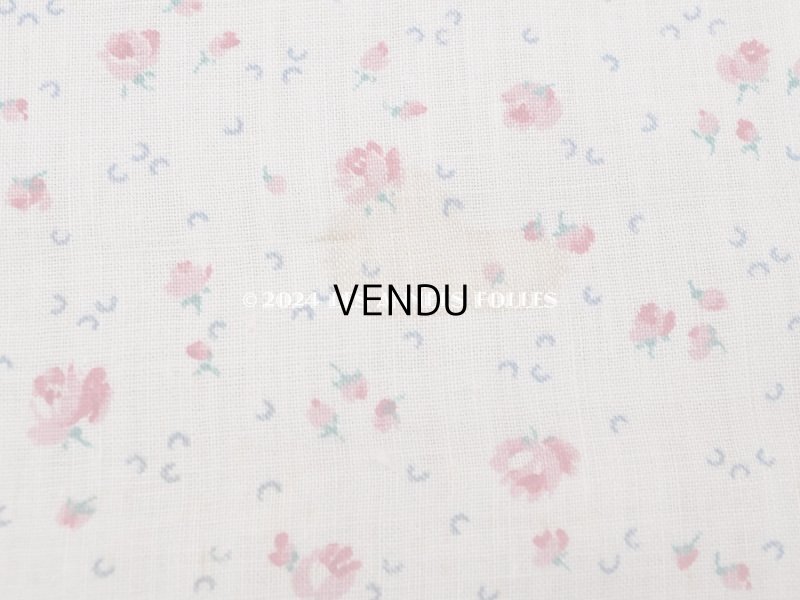 画像5: アンティーク 小さな薔薇模様 薄手のコットンファブリック 98×76cm