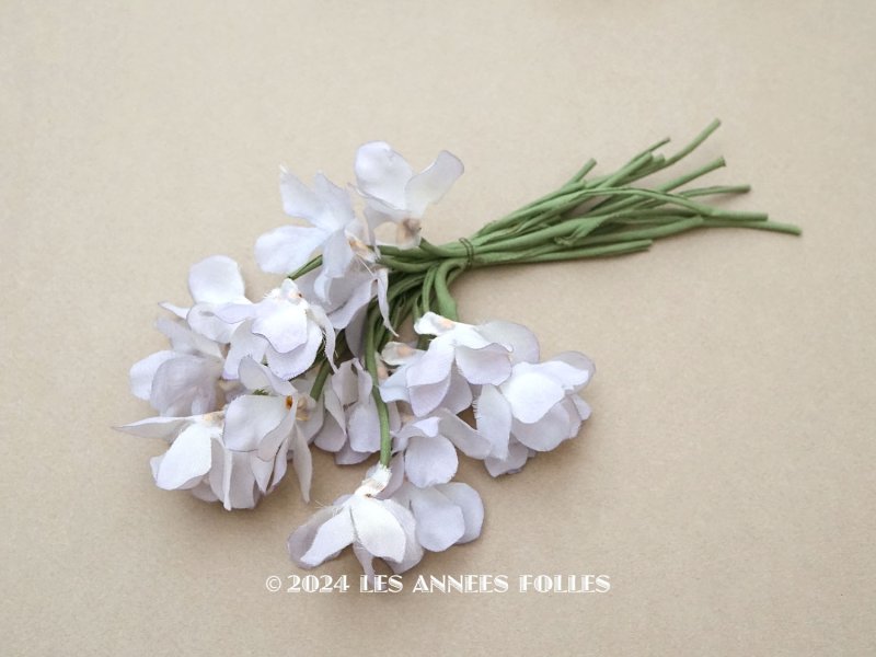 画像1: アンティーク 菫の布花 