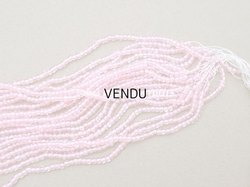 画像4: アンティーク クリア＆ピンク　シードビーズ ガラスビーズ  