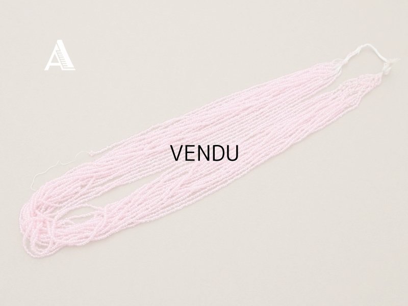 画像3: アンティーク クリア＆ピンク　シードビーズ ガラスビーズ  