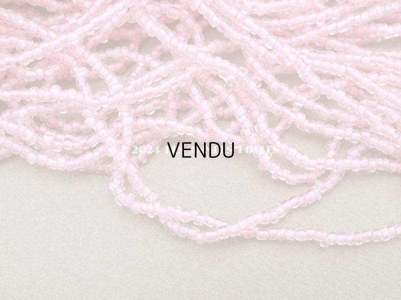 画像8: アンティーク クリア＆ピンク　シードビーズ ガラスビーズ  