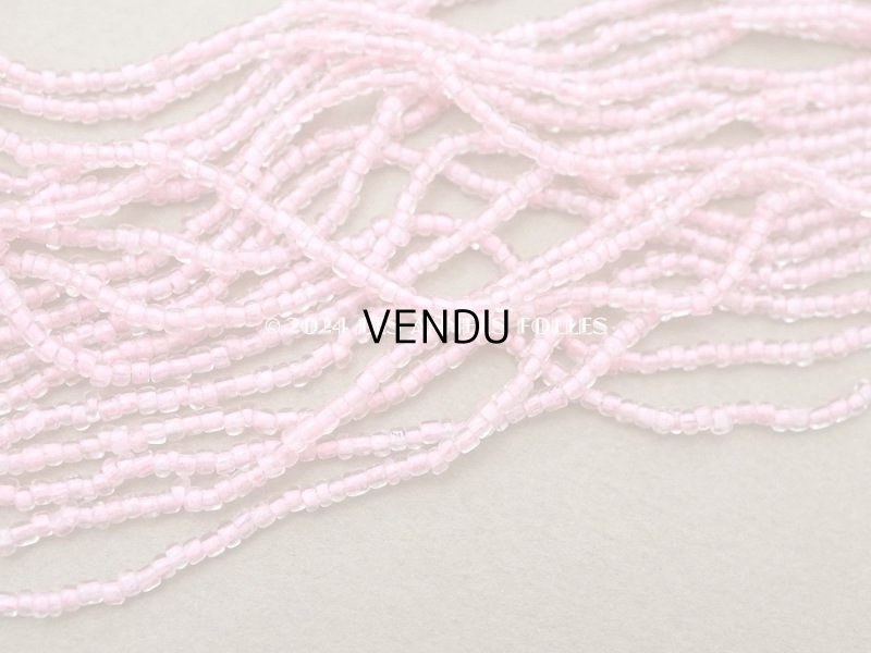 画像7: アンティーク クリア＆ピンク　シードビーズ ガラスビーズ  