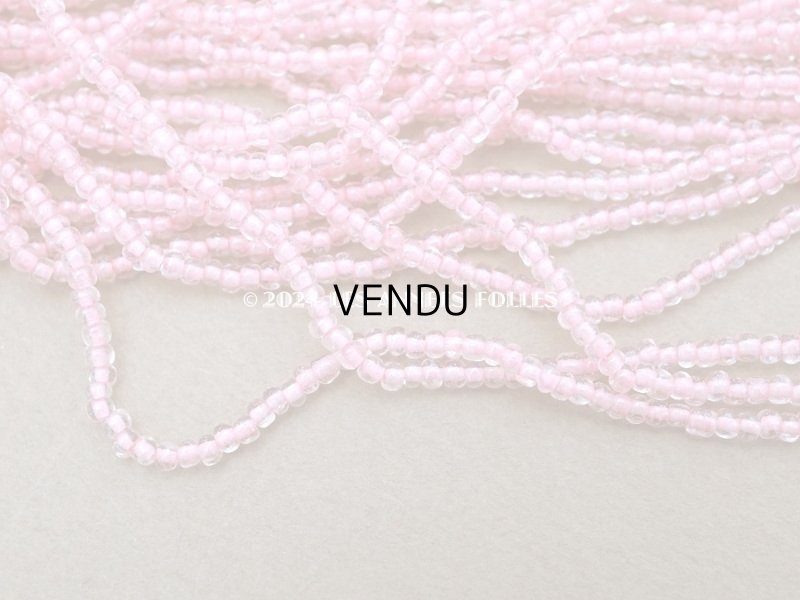 画像5: アンティーク クリア＆ピンク　シードビーズ ガラスビーズ  