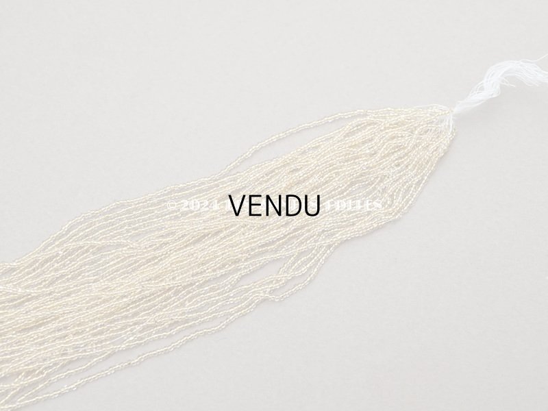 画像8: アンティーク シードビーズ ガラス製 クリア＆イエローゴールド 