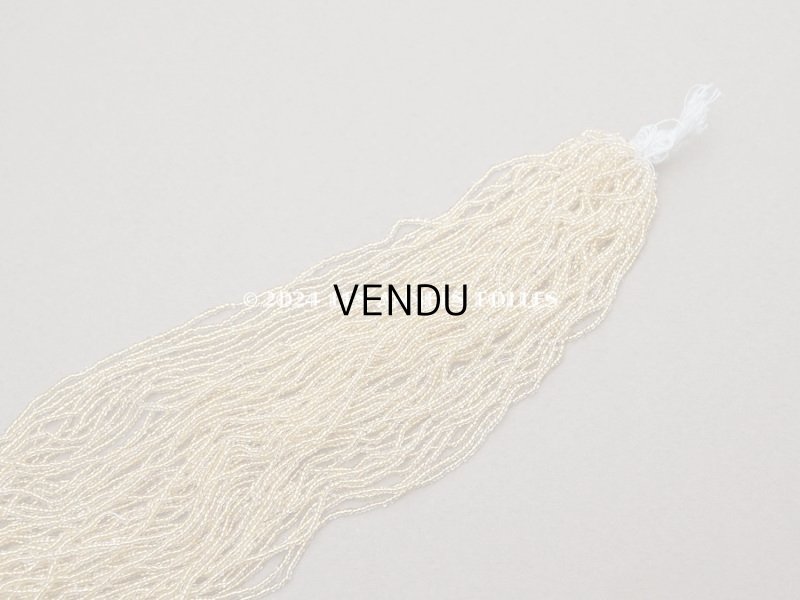 画像4: アンティーク シードビーズ ガラス製 クリア＆イエローゴールド 