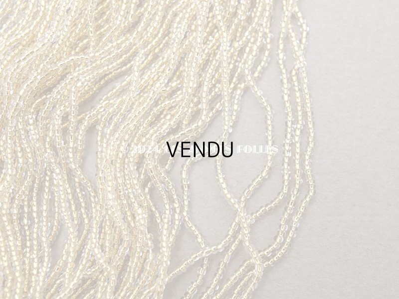 画像3: アンティーク シードビーズ ガラス製 クリア＆イエローゴールド 