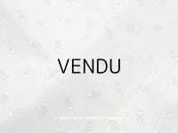 アンティーク 小さなフラワーポット柄 薄手のコットンファブリック サックスブルー 100×78cm