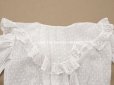画像3: 1900年頃 アンティーク ドール用ドレス　ドット刺繍のコットンファブリック