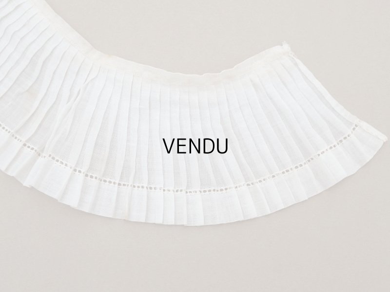 画像9: アンティーク プリーツリボン 2点セット コットンオーガンジー オフホワイト 92cm