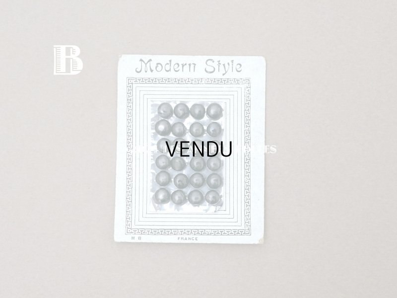 画像6: 1920頃 アンティーク マザーオブパール製 極小 ボタン 5mm 24ピース 炭黒 シェルボタン 