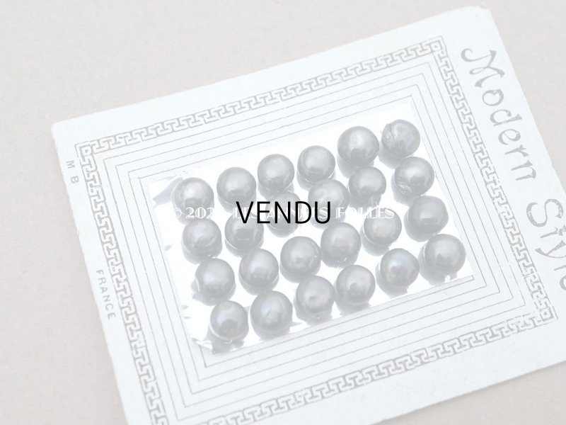 画像7: 1920頃 アンティーク マザーオブパール製 極小 ボタン 5mm 24ピース 炭黒 シェルボタン 