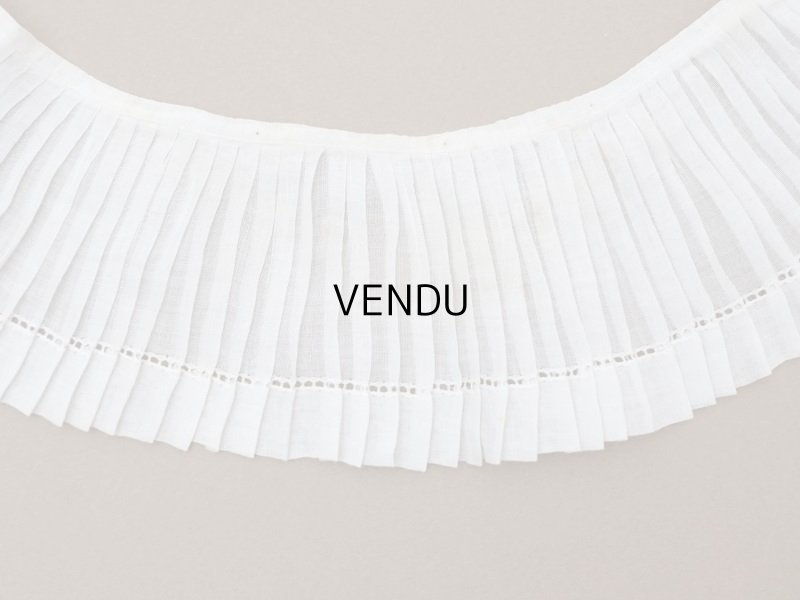 画像4: アンティーク プリーツリボン 2点セット コットンオーガンジー オフホワイト 92cm