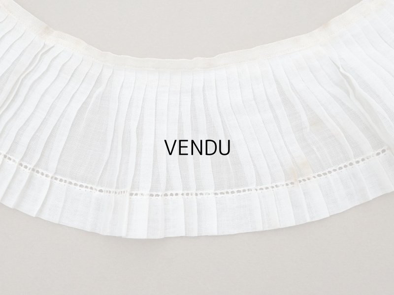 画像8: アンティーク プリーツリボン 2点セット コットンオーガンジー オフホワイト 92cm