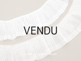 アンティーク プリーツリボン 2点セット コットンオーガンジー オフホワイト 92cm