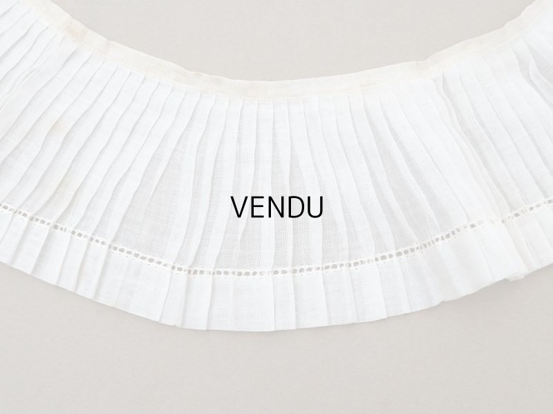 画像7: アンティーク プリーツリボン 2点セット コットンオーガンジー オフホワイト 92cm