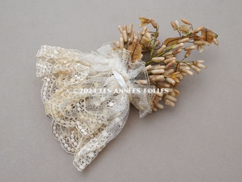 画像9: 1900年頃 アンティーク ワックスフラワーのブーケ ウェディングブーケ  結婚式 ティアラ