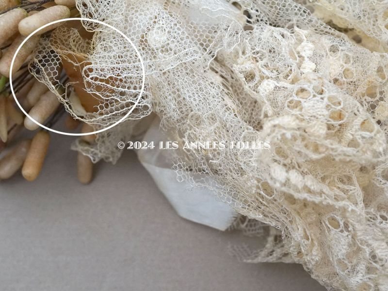 画像11: 1900年頃 アンティーク ワックスフラワーのブーケ ウェディングブーケ  結婚式 ティアラ