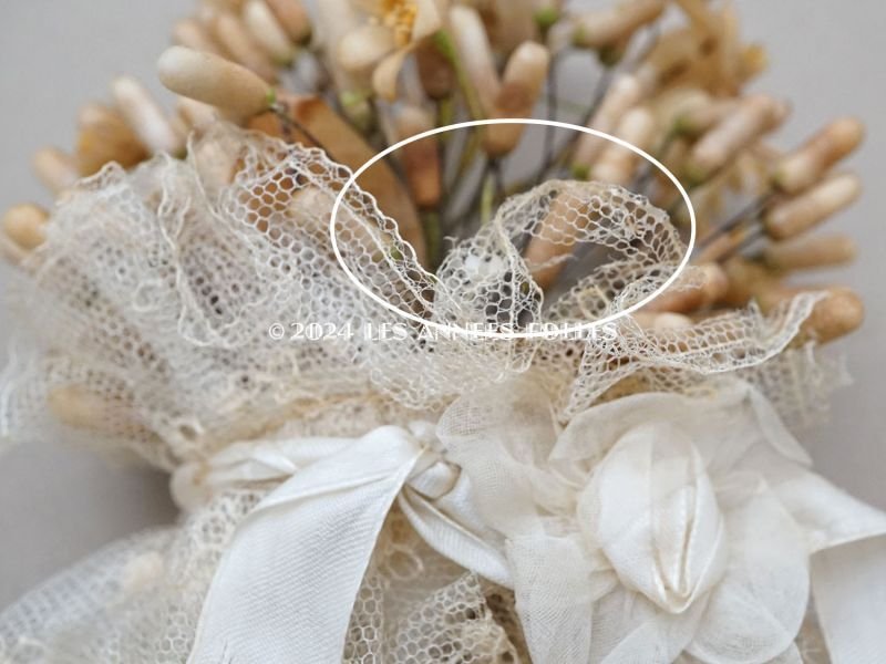 画像8: 1900年頃 アンティーク ワックスフラワーのブーケ ウェディングブーケ  結婚式 ティアラ