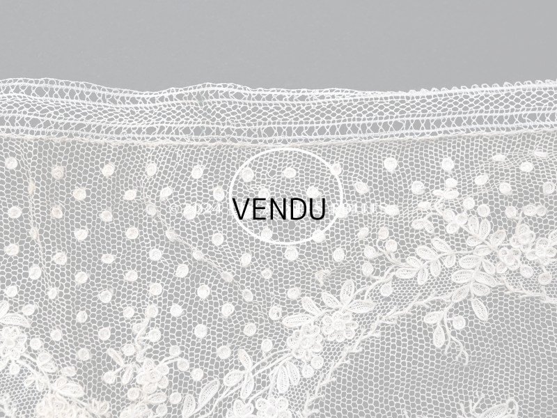 画像23: 18世紀末~19世紀初頭 アンティーク  アランソンレース 幅広 1.6m　14cm幅　ミュージアムピース