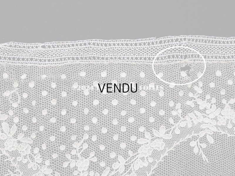 画像18: 18世紀末~19世紀初頭 アンティーク  アランソンレース 幅広 1.6m　14cm幅　ミュージアムピース