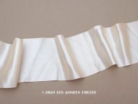 1900年頃 アンティーク シルク製 サテンリボン 幅広 10cm幅  パウダーピンク