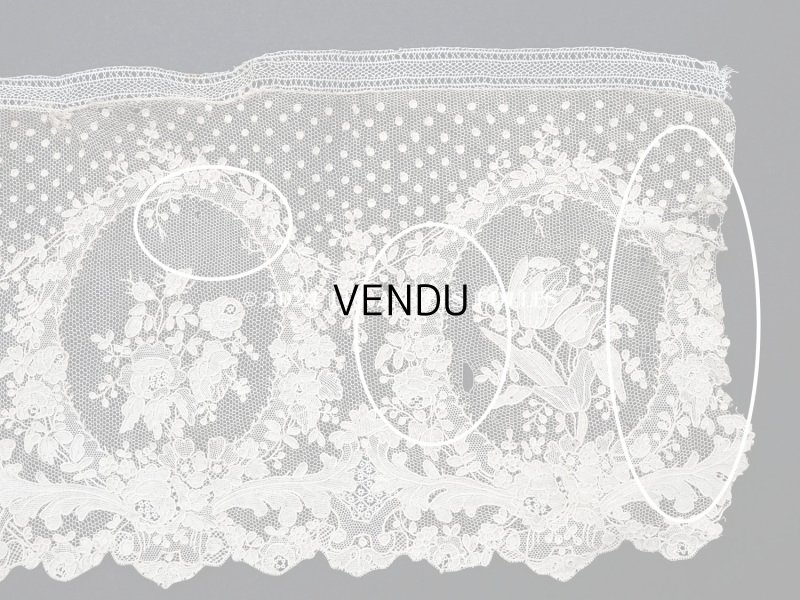 画像15: 18世紀末~19世紀初頭 アンティーク  アランソンレース 幅広 1.6m　14cm幅　ミュージアムピース