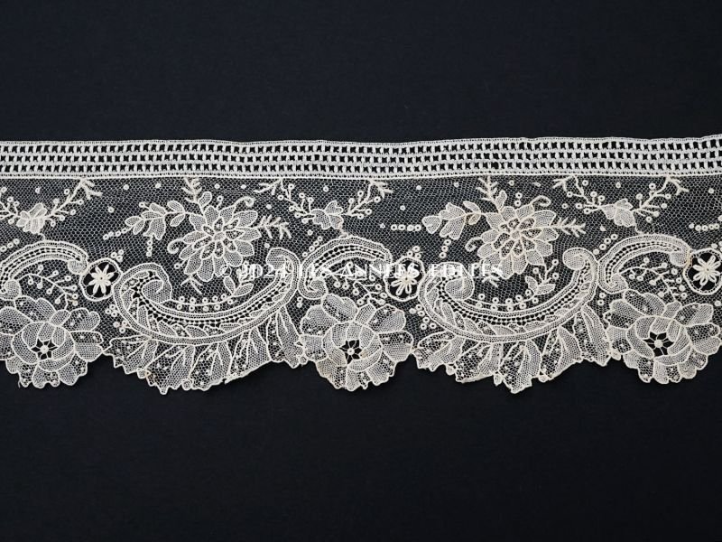 画像4: 19世紀末 アンティーク ニードルレース ポワンドガーズのボーダー　9cm幅【ポワン・ド・ガーズ】 