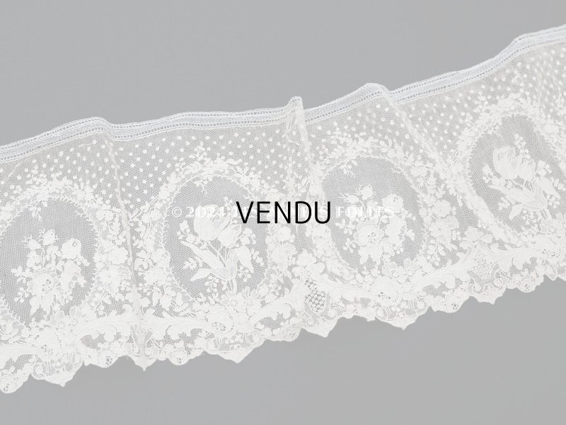 画像4: 18世紀末~19世紀初頭 アンティーク  アランソンレース 幅広 1.6m　14cm幅　ミュージアムピース