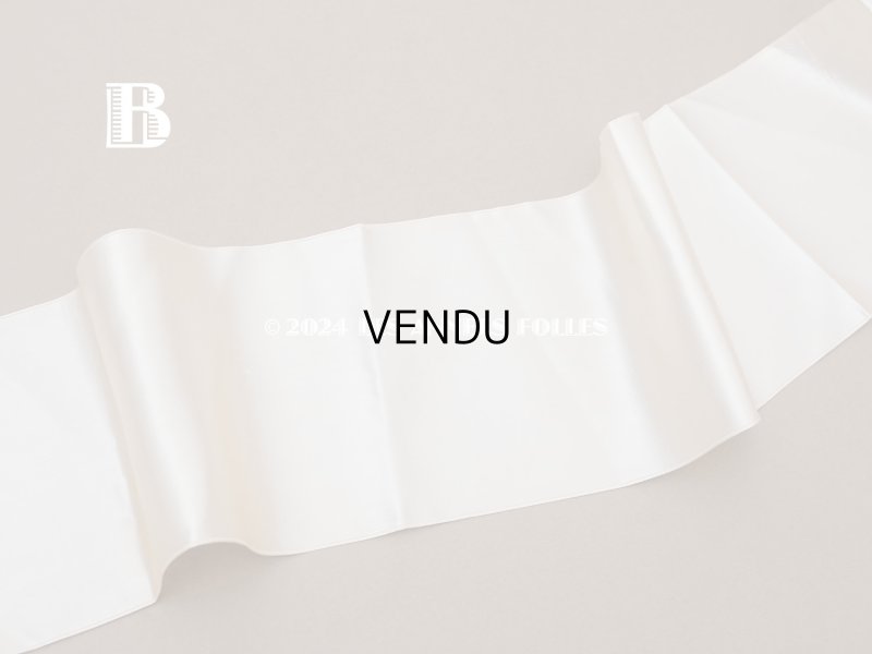 画像5: 1900年頃 アンティーク シルク製 サテンリボン 幅広 10cm幅  パウダーピンク