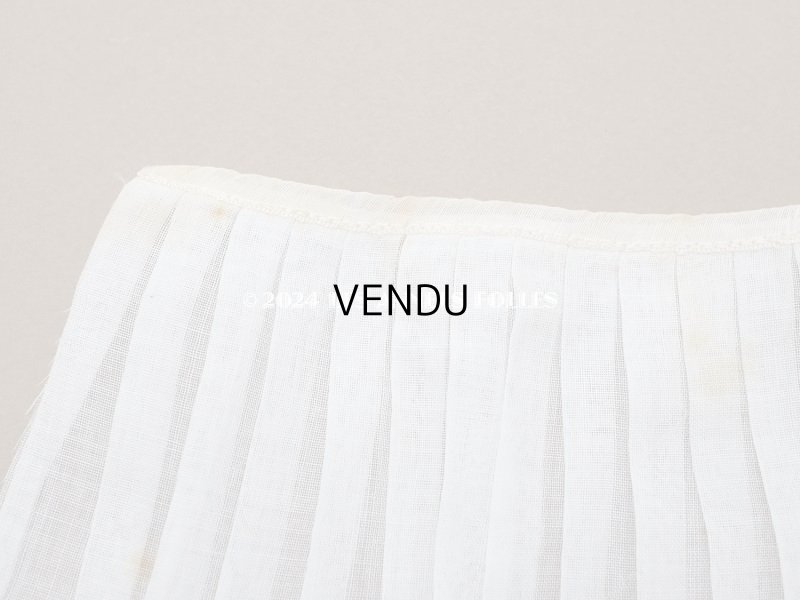 画像3: アンティーク  幅広 プリーツリボン オーガンジー オフホワイト 12cm幅